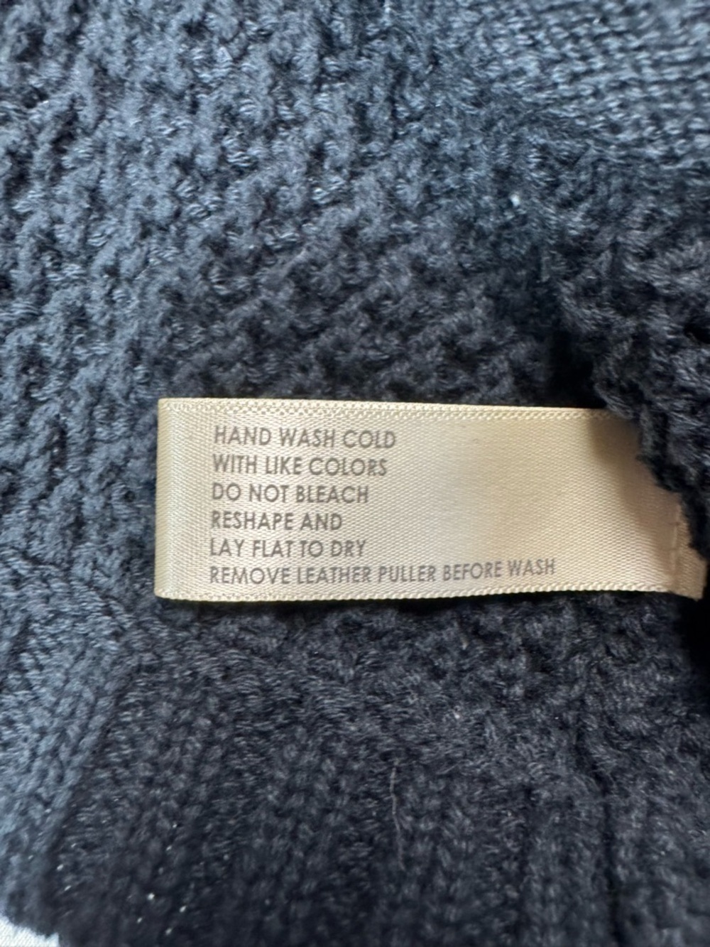 White + Warren Navy Ribbed Cotton-Blend Crewneck Sweater Size S - Picture 7 of 7
